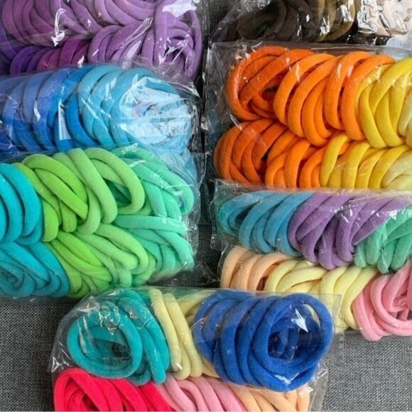 500pc Mixed Assortment Hair Ties & Scrunchies Pre-packed Bundles - Picture 10 of 12